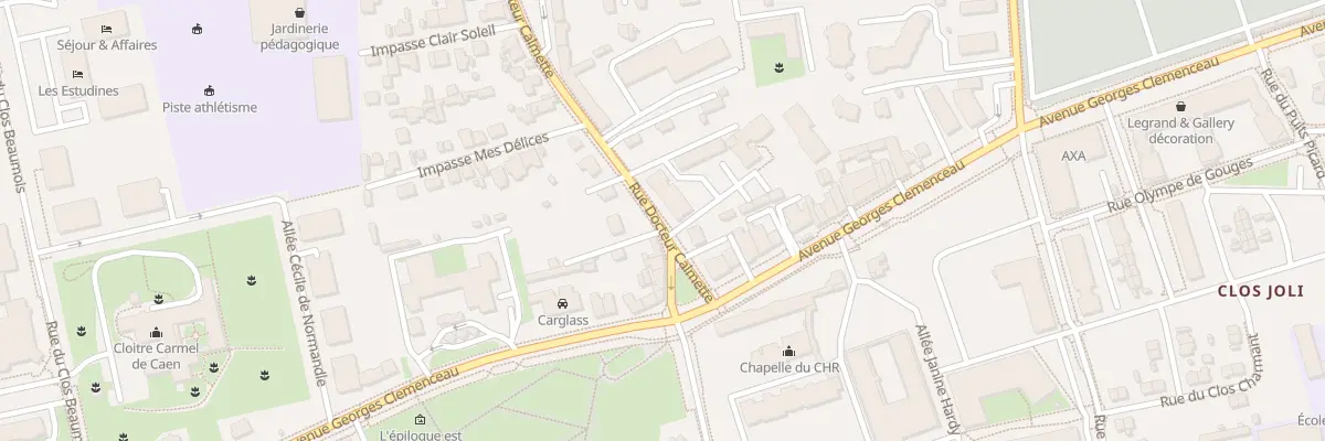 Plan du 14 Rue Docteur Calmette à Caen