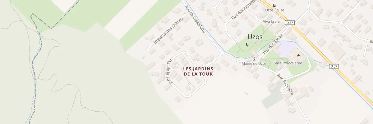 Plan du 3 Rue de la Tour à Uzos