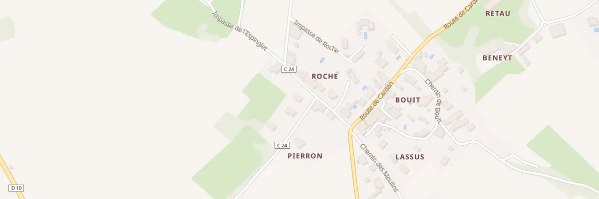 Plan du 265A A Luchey à Rions