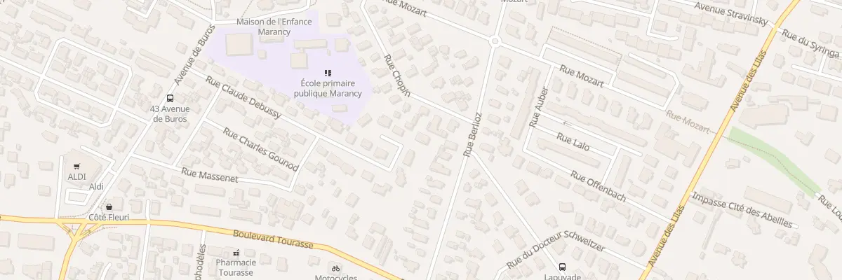 Plan du 5 Rue Claude Debussy à Pau