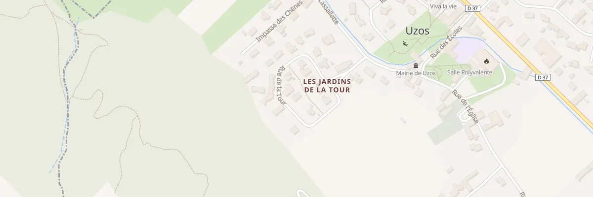 Plan du 11 Rue de la Tour à Uzos