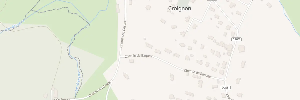 Plan du 6 Che de Baquey à Croignon