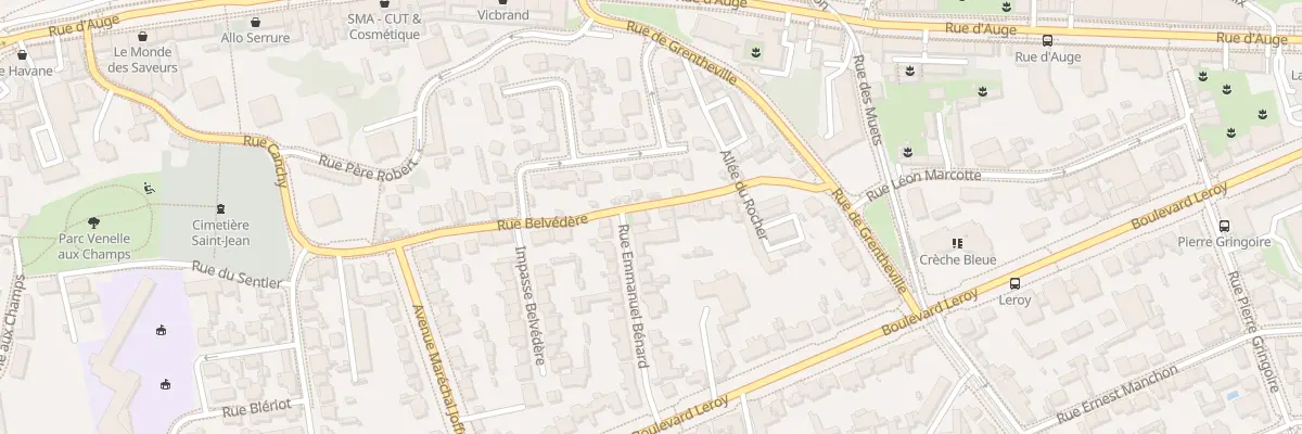 Plan du 1 Rue Emmanuel Bénard à Caen