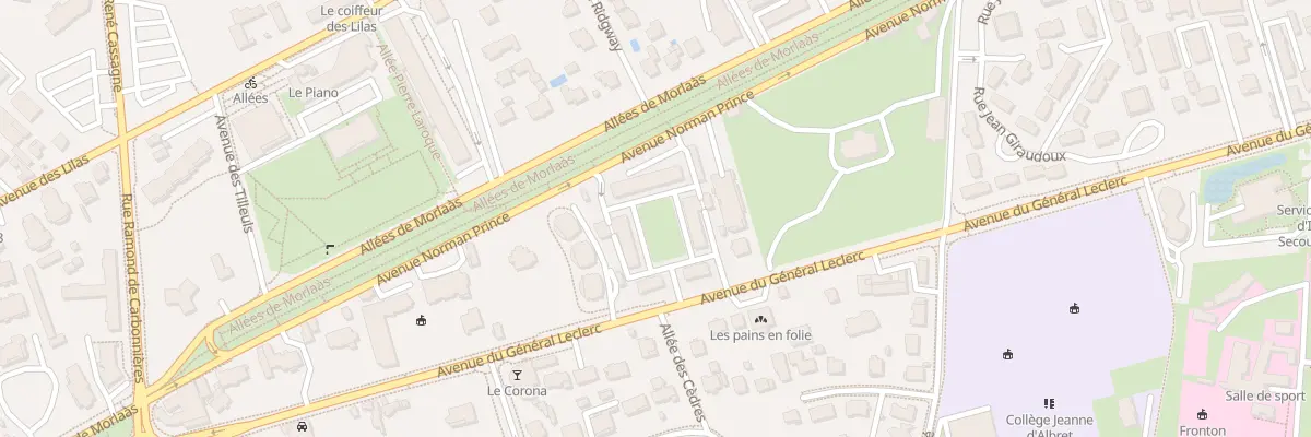 Plan du 64 Av du général Leclerc à Pau