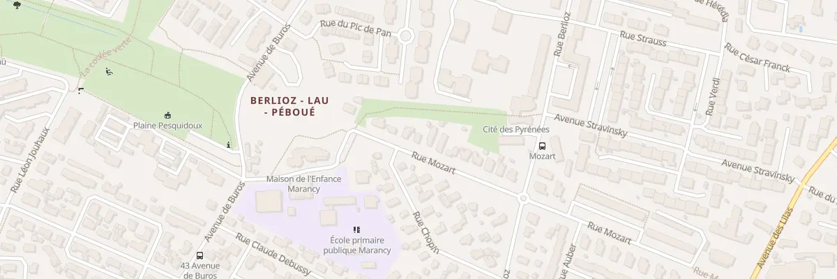 Plan du 44 Rue Mozart à Pau