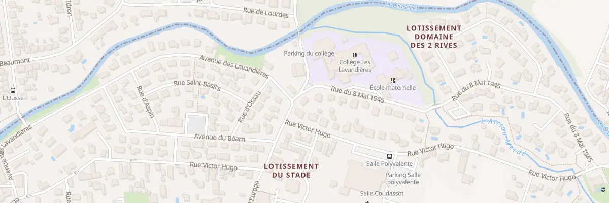 Plan du 2 Rue du Huit Mai 1945 à Bizanos