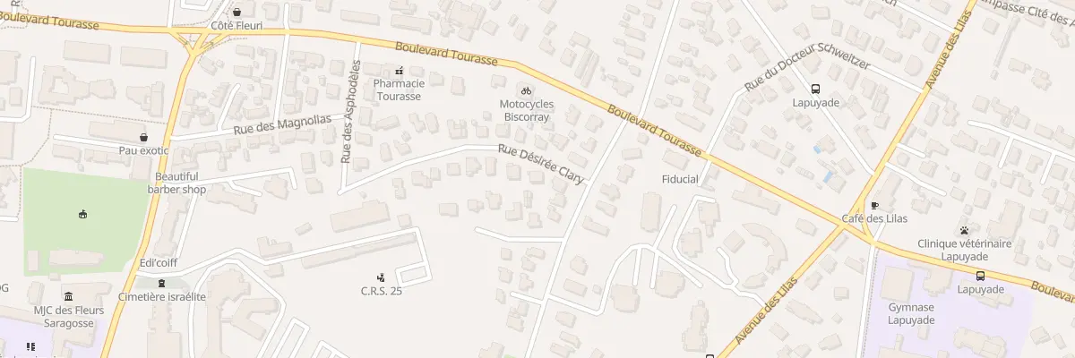 Plan du 3 Rue Désirée Clary à Pau