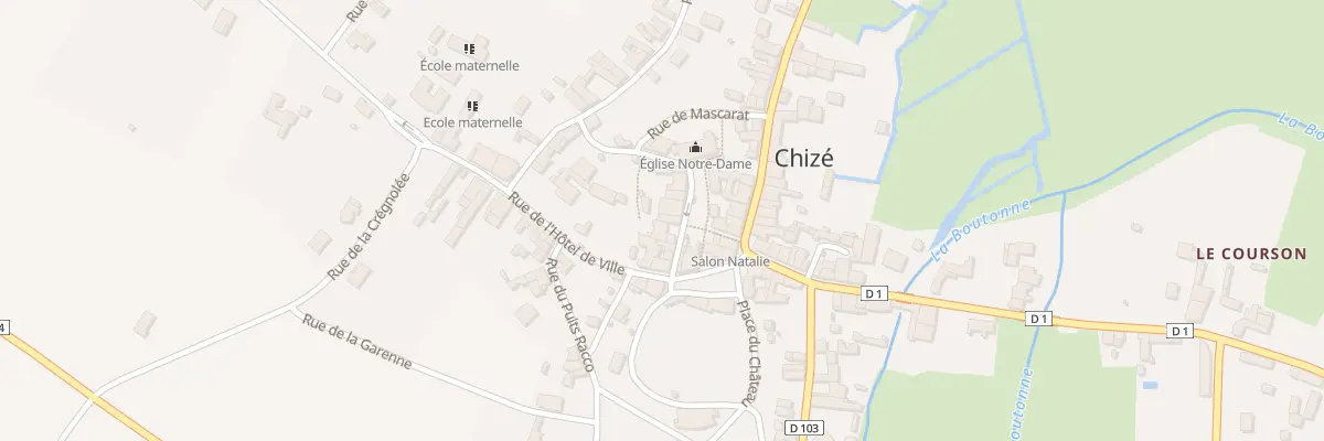 Plan du 22 Rue de l’Eglise à Chizé