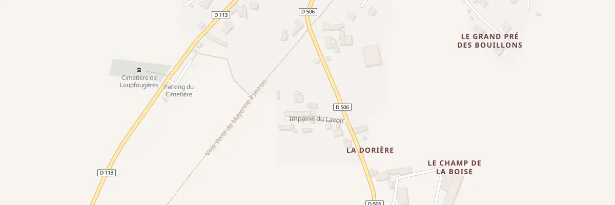 Plan du 6 Rue de la Liberation à Loupfougères
