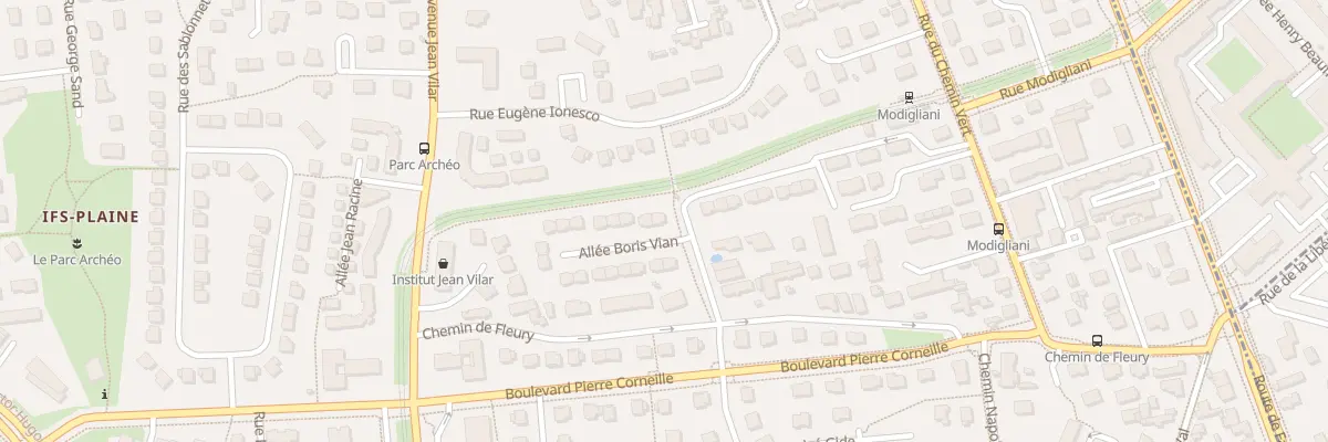 Plan du 2 All Boris Vian à Ifs