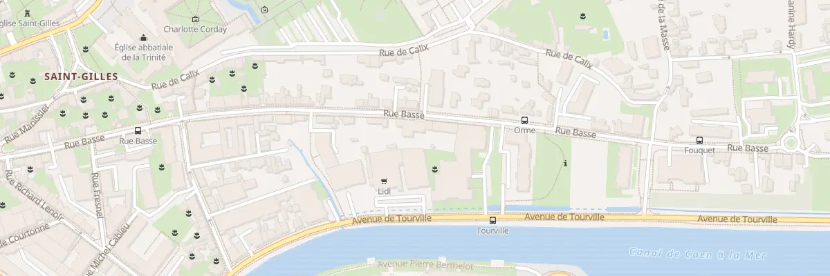 Plan du 90 Rue Basse à Caen