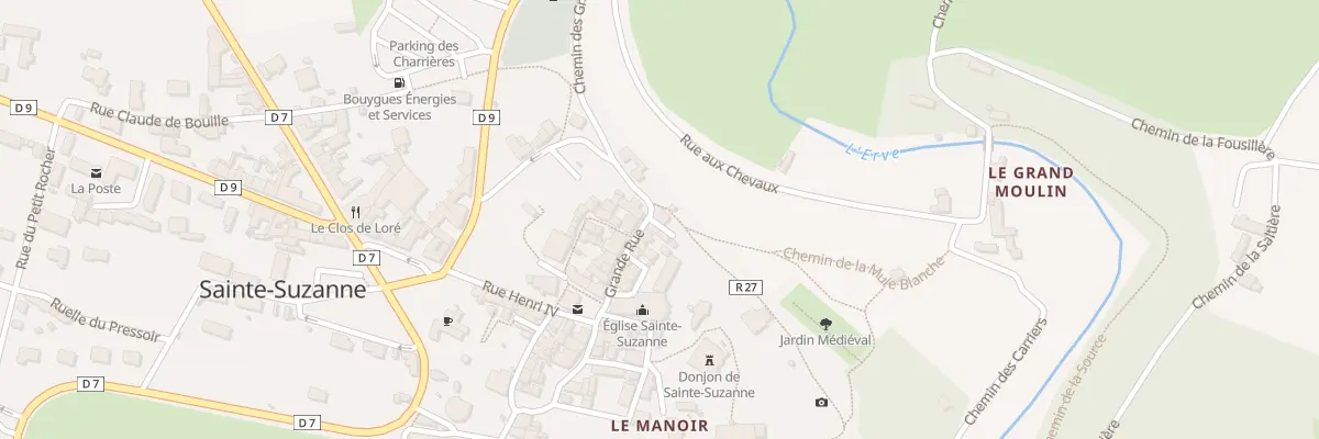 Plan du 12 Rue Grande Rue à Sainte-Suzanne-et-Chammes