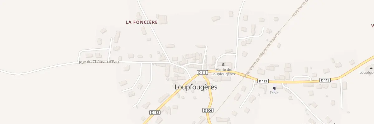 Plan du 2 Rue du Chateau d’Eau à Loupfougères