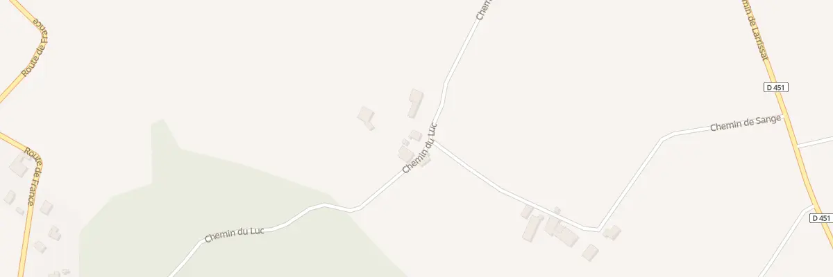 Plan du 621 Che du Luc à Bahus-Soubiran