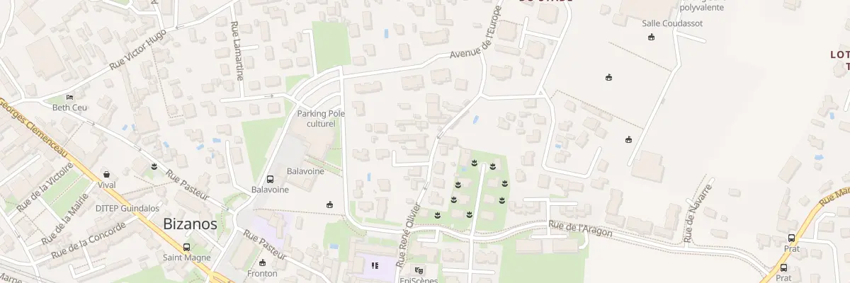Plan du 13 Rue René Olivier à Bizanos