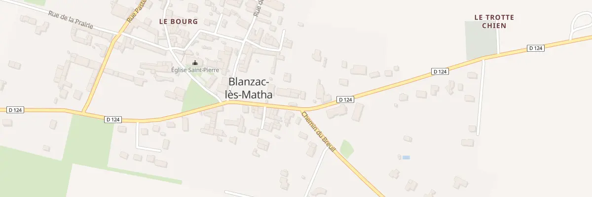 Plan du 13 Rte de Matha à Blanzac-lès-Matha