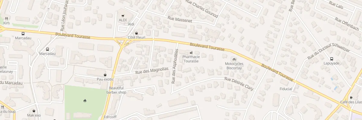 Plan du 10 Rue des Asphodèles à Pau