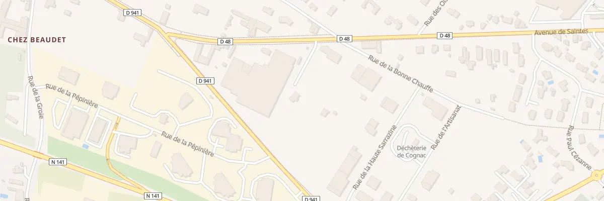 Plan du 81B Av de Saintes à Cognac