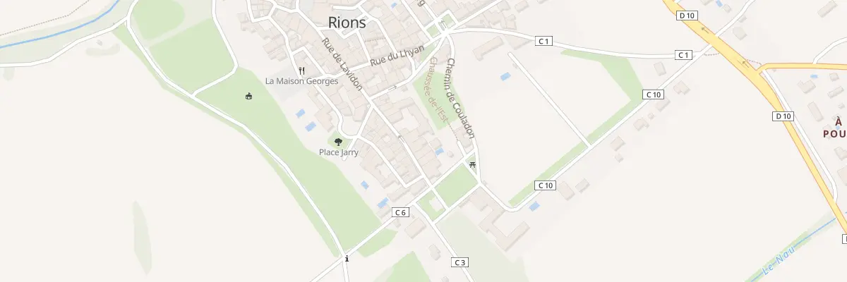 Plan du 35 Rue de Lavidon à Rions