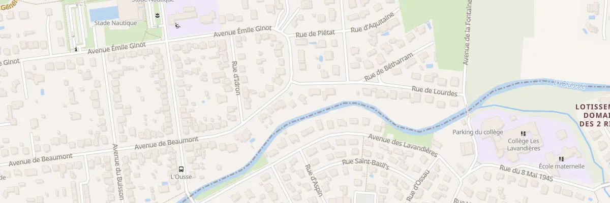 Plan du 5 Av de Beaumont à Pau