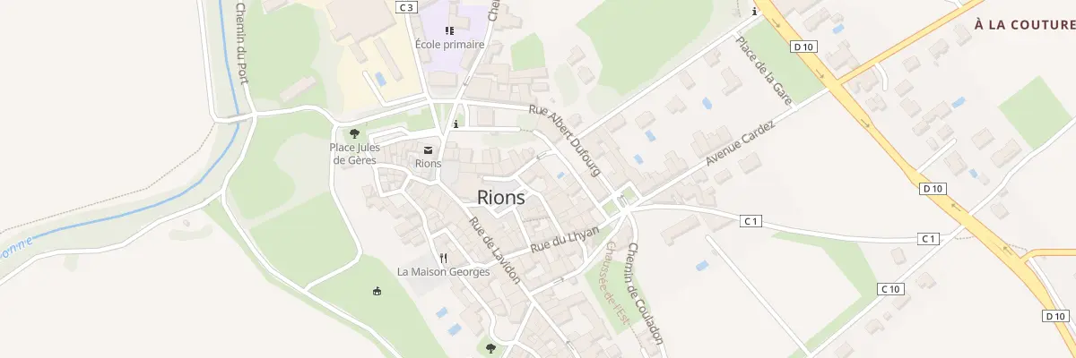 Plan du 13 Pl du Repos à Rions