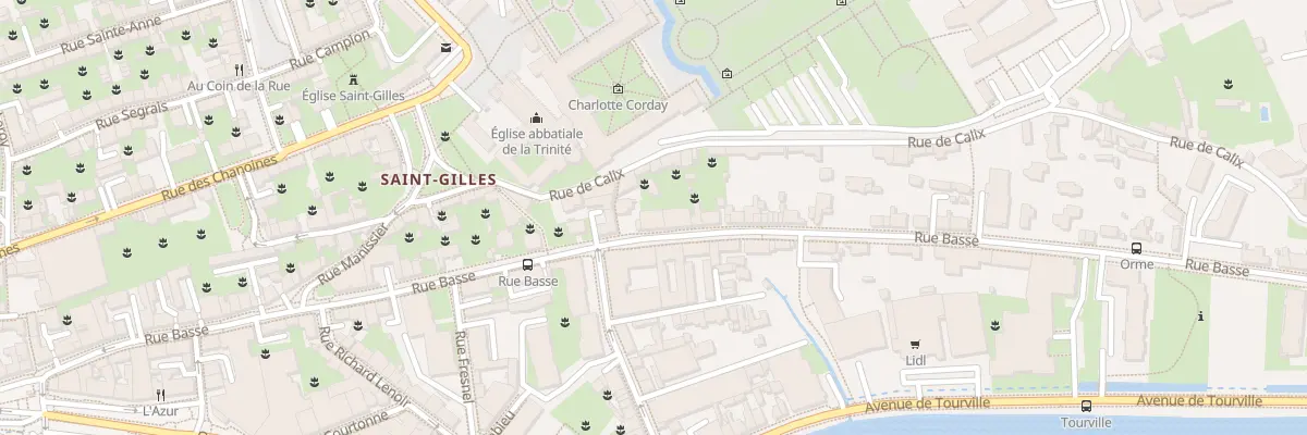 Plan du 95 Rue Basse à Caen