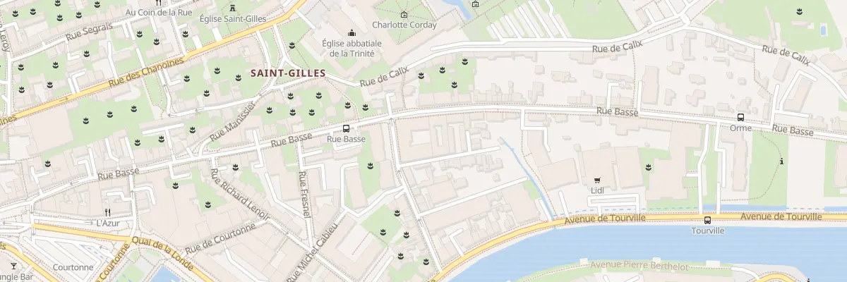 Plan du 68 Rue Basse à Caen