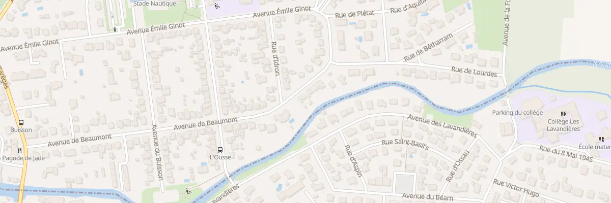 Plan du 11 Av de Beaumont à Pau