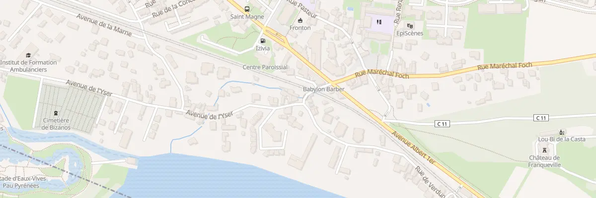 Plan du 2 Av de l’Yser à Bizanos