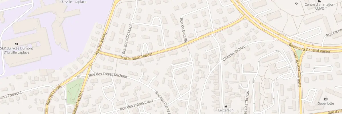 Plan du 22 Rue Leblanc Hardel à Caen