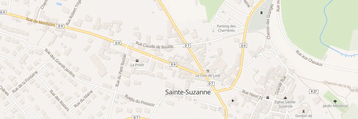 Plan du 12 Rue de la Libération à Sainte-Suzanne-et-Chammes