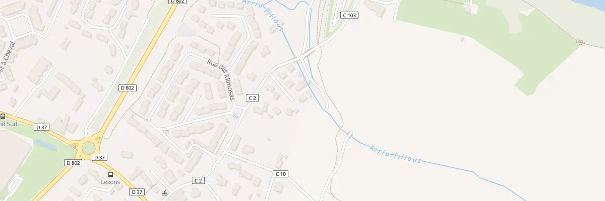 Plan du 2 Rue Prosper Loustau à Mazères-Lezons