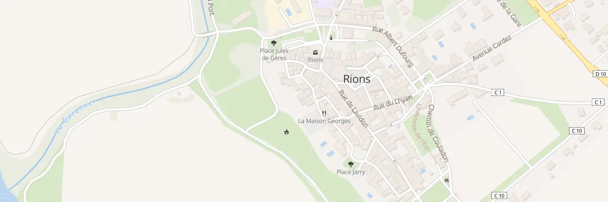 Plan du 10 Rue du Château à Rions