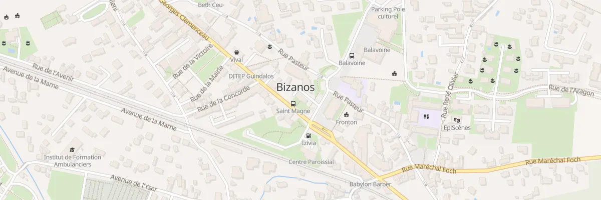 Plan du 33B Rue Georges Clemenceau à Bizanos