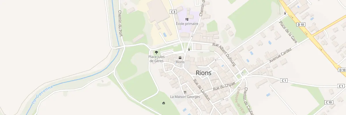 Plan du 13 Le Bourg à Rions