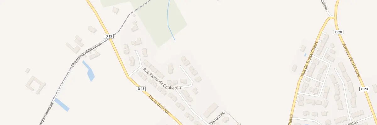 Plan du 25 Rue Pierre de Coubertin à Créon
