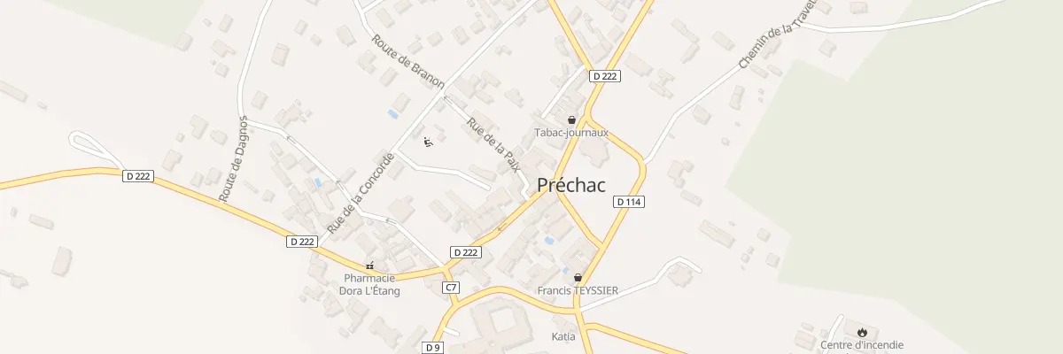 Plan du 4 Rue de la Paix à Préchac