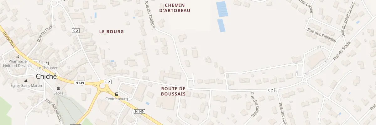 Plan du 1 Rue du Théatre à Chiché