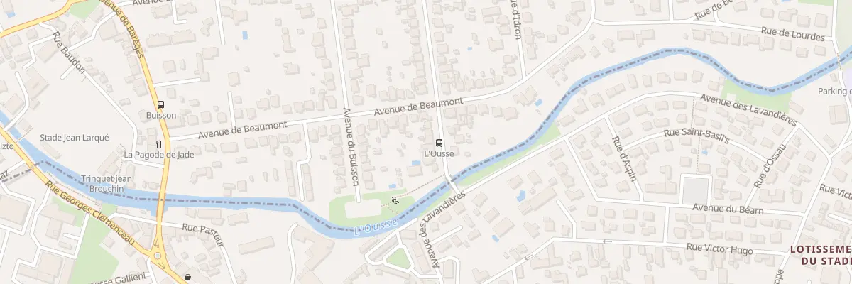 Plan du 7 Rue de l’Ousse à Pau