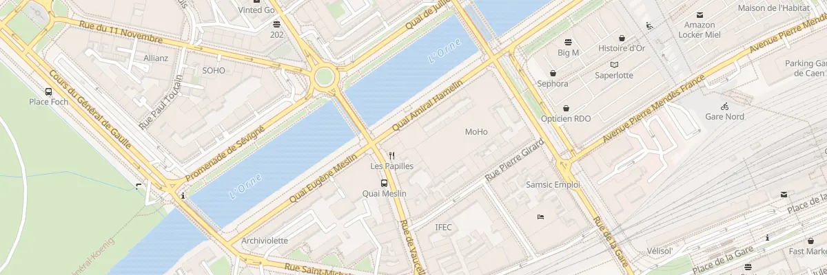 Plan du 4 Quai Amiral Hamelin à Caen