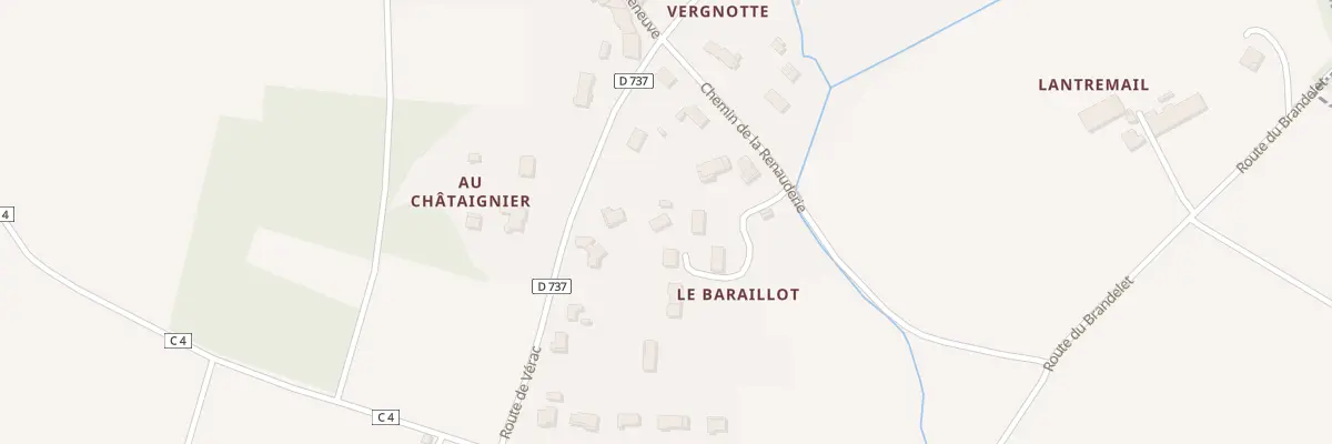 Plan du 297 Rte de Verac à Tarnès