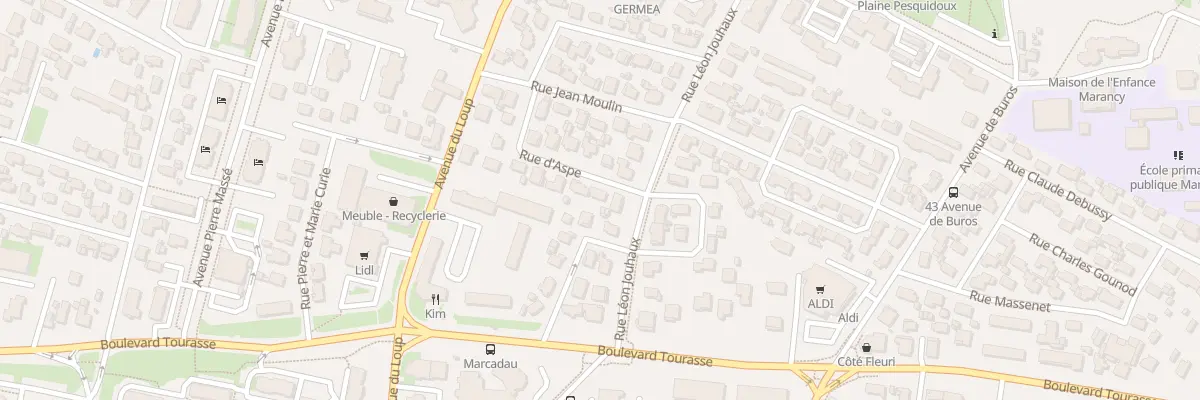 Plan du 1 Rue d’Aspe à Pau
