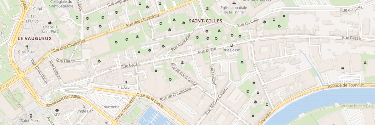 Plan du 44 Rue Basse à Caen