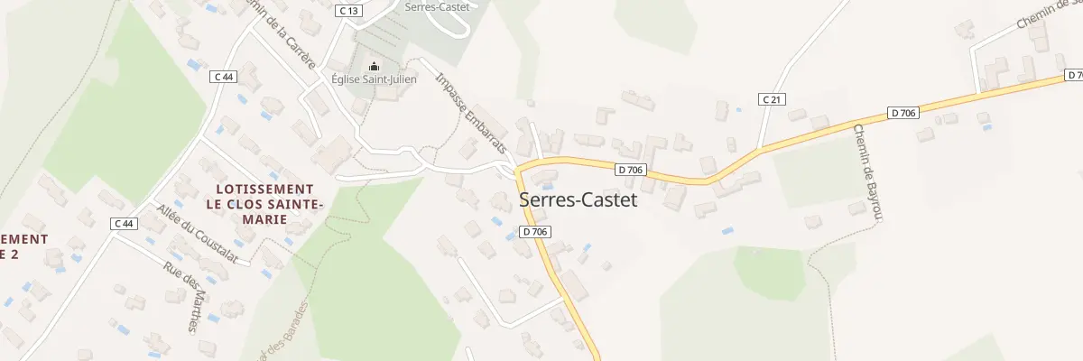 Plan du 2 Rte de Morlaàs à Serres-Castet