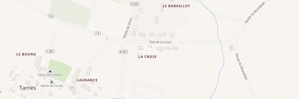 Plan du 92 Rue de la Croix à Tarnès