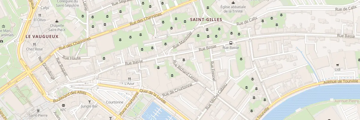 Plan du 36 Rue Basse à Caen