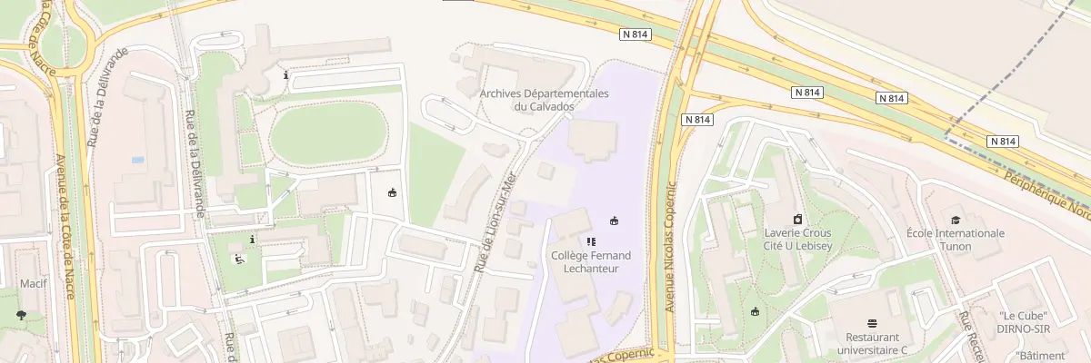 Plan du 44 Rte de Lion à Caen