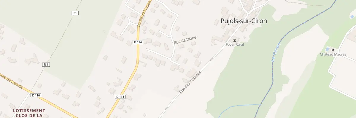Plan du 20 Rue de Diane à Pujols-sur-Ciron