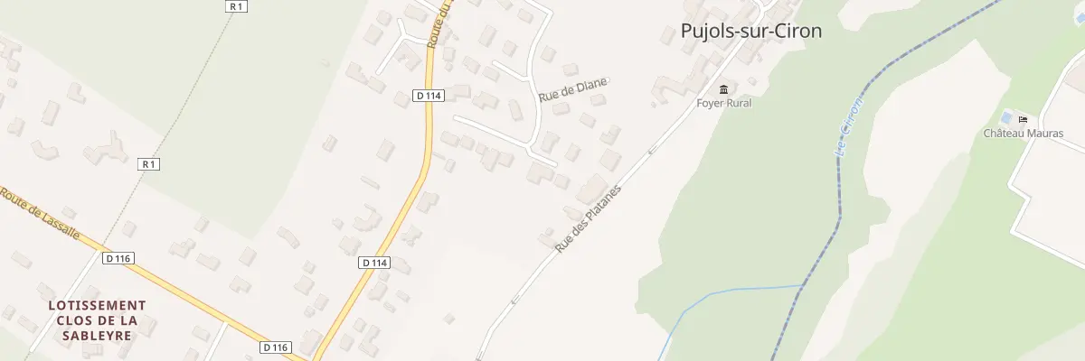 Plan du 19B Rue de Diane à Pujols-sur-Ciron