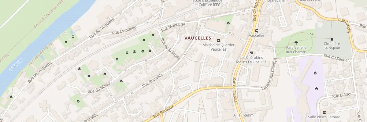 Plan du 9 Rue Branville à Caen